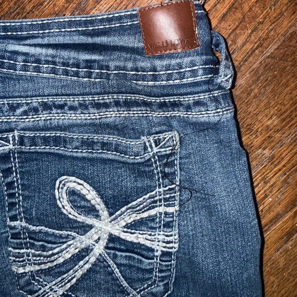 Wallflower Women's Boot Cut Jeans in Blue - Picture 5 of 7